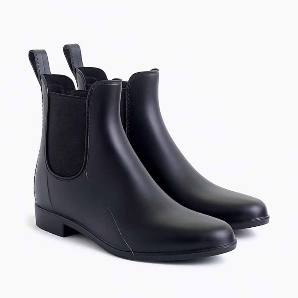 J. Crew Mercantile Black Matte Chelsea Rain Boots